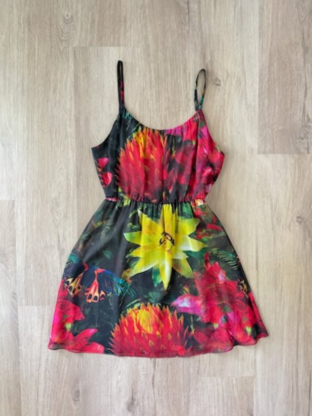 Alice + Olivia Floral Butterfly Cami Mini Dress XS